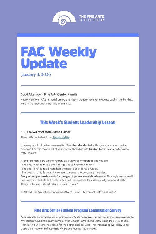 FAC Weekly Update