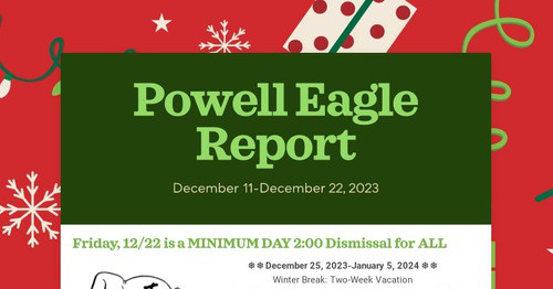 Powell Eagle Report