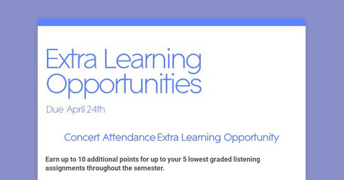 Extra Learning Opportunities | Smore Newsletters