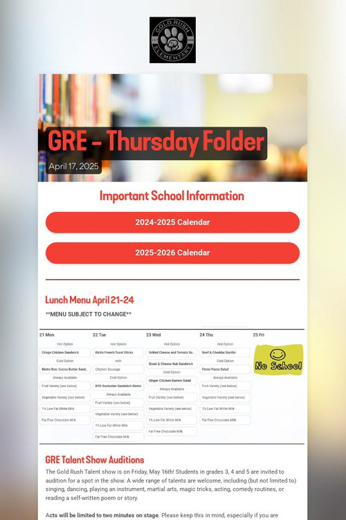 GRE - Thursday Folder