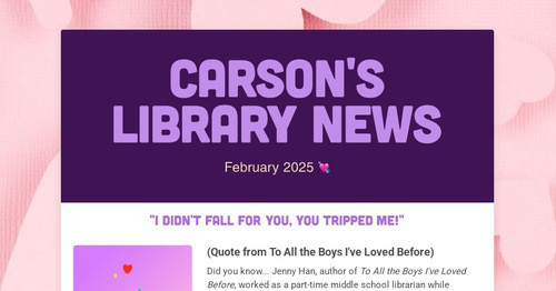 Carson's Library News