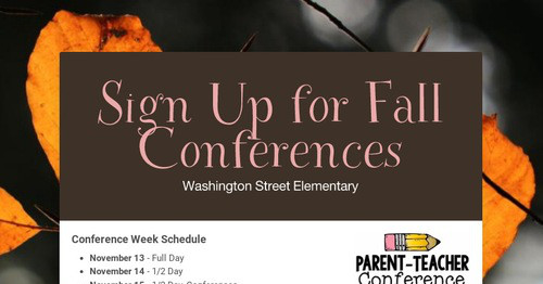 Sign Up for Fall Conferences