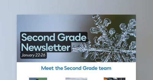 Second Grade Newsletter