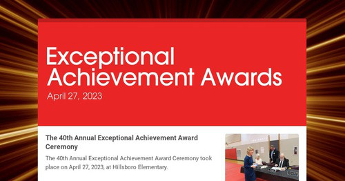Exceptional Achievement Awards