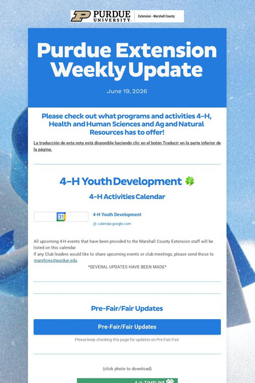 Purdue Extension Weekly Update