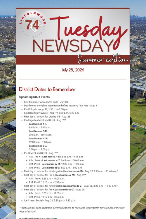 Tuesday Newsday