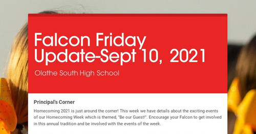 Falcon Friday Update-Sept 10, 2021