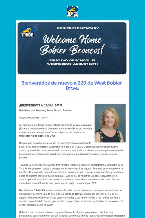 Welcome Home Bobier Broncos!