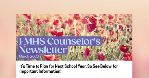 FMHS Counselor's Newsletter