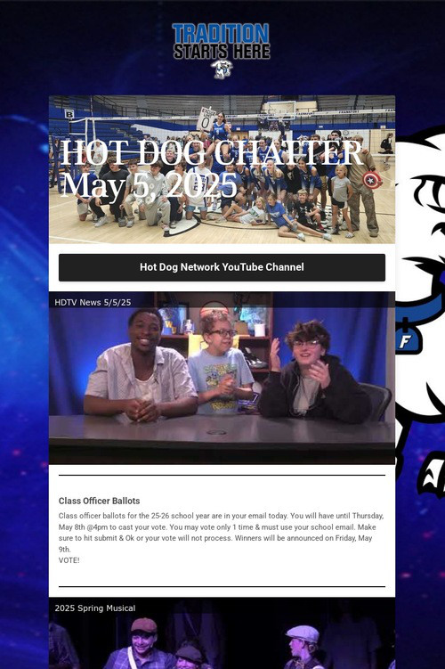 HOT DOG CHATTER May 5, 2025