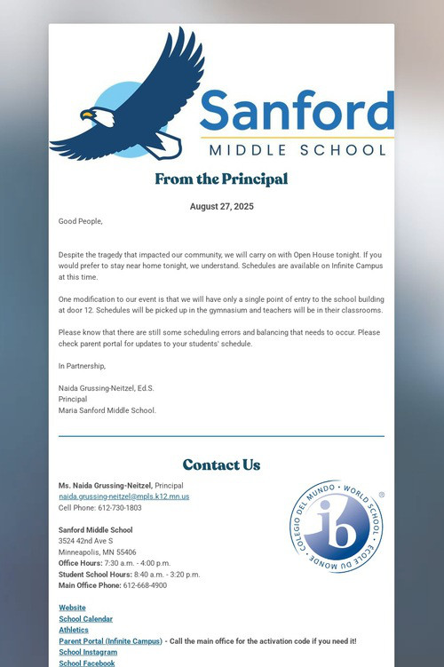 Sanford Family Newsletter