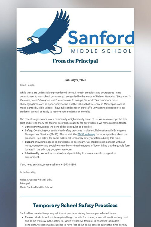 Sanford Family Newsletter